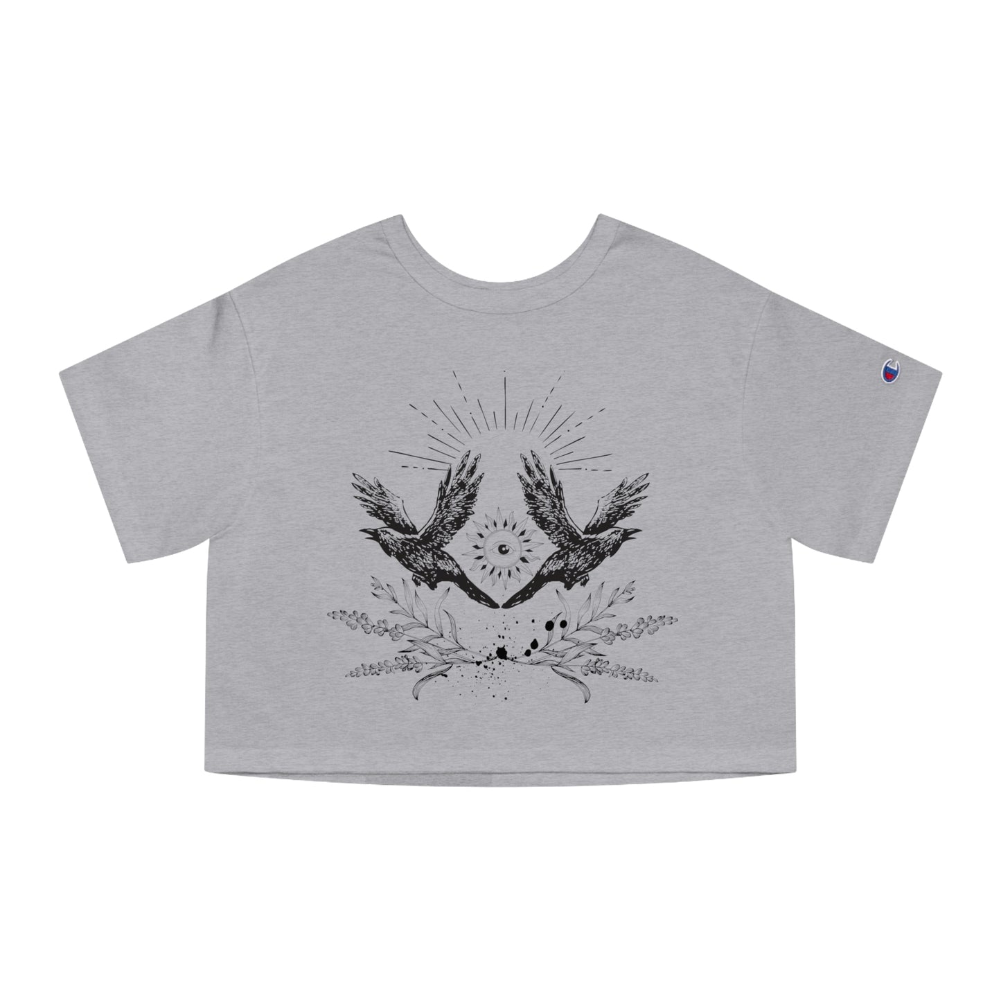 Black Bird Cropped T-Shirt