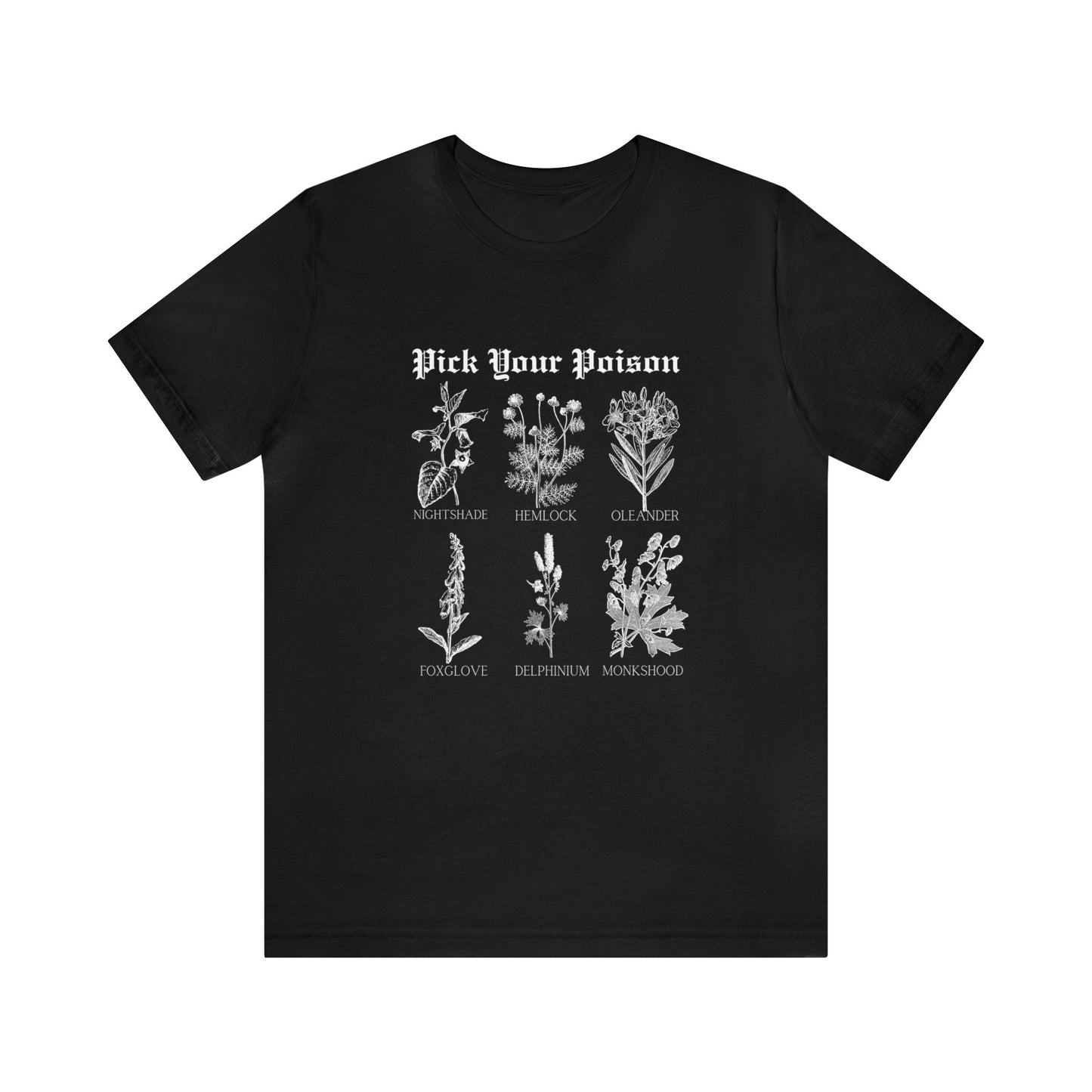 Unisex Jersey Pick Your Poison Short Sleeve Tee