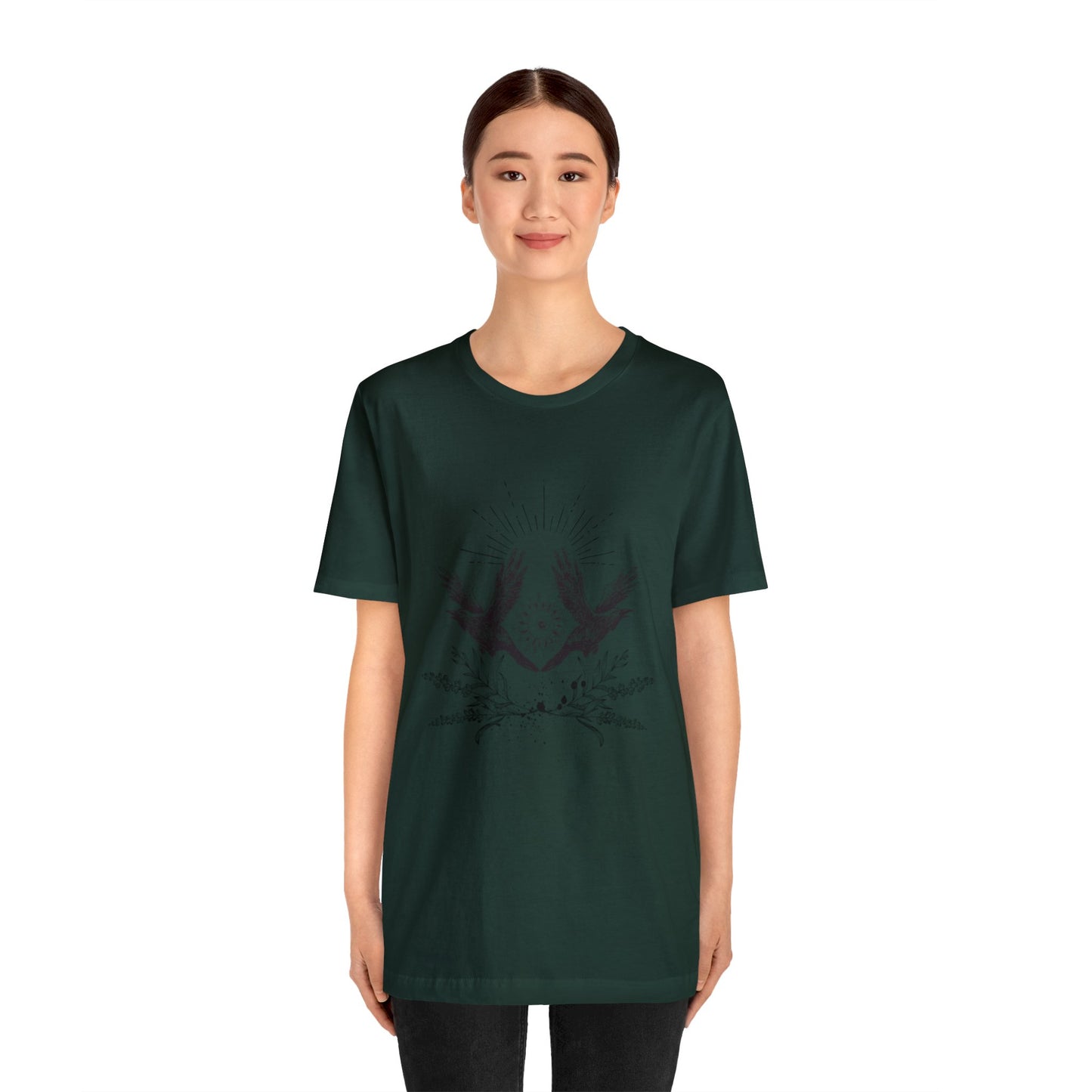 Unisex Jersey Black Bird Short Sleeve Tee
