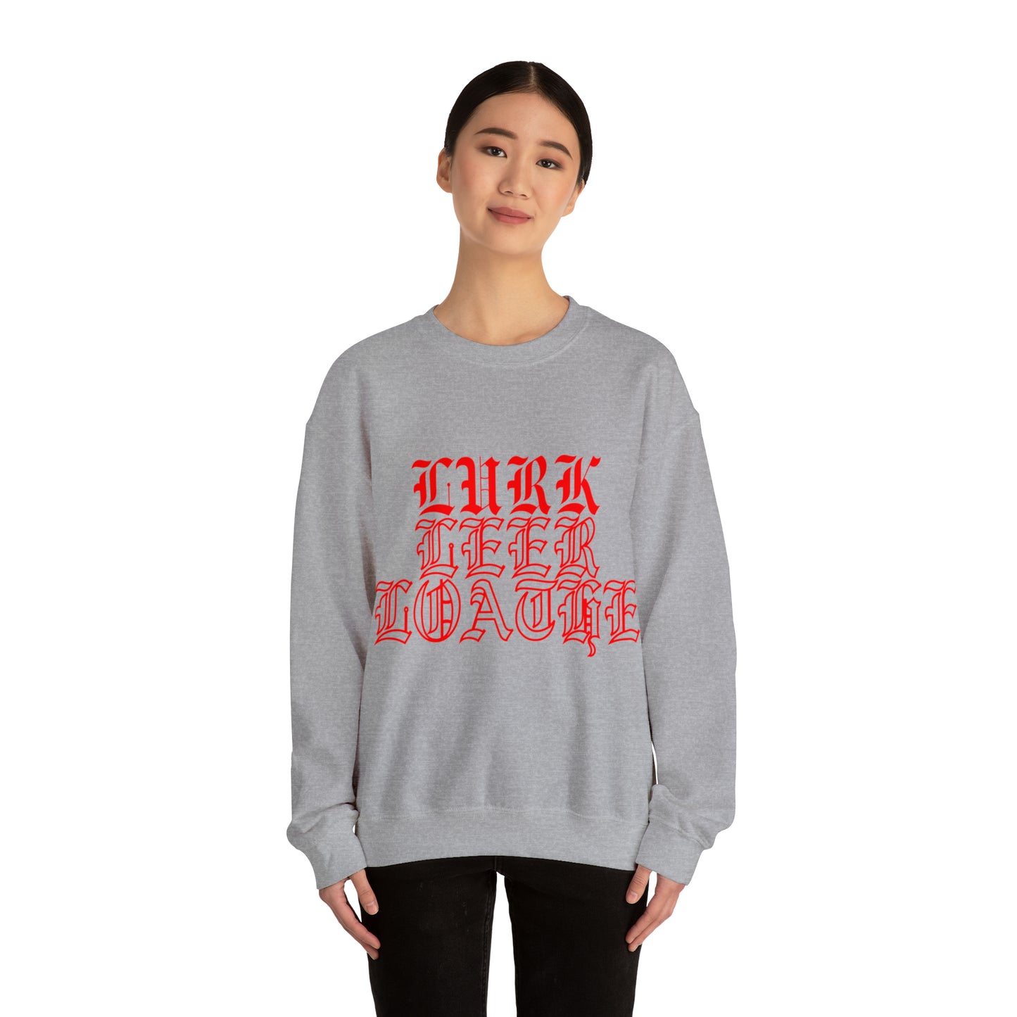 Unisex Lurk, Leer, Loathe Crewneck Sweatshirt