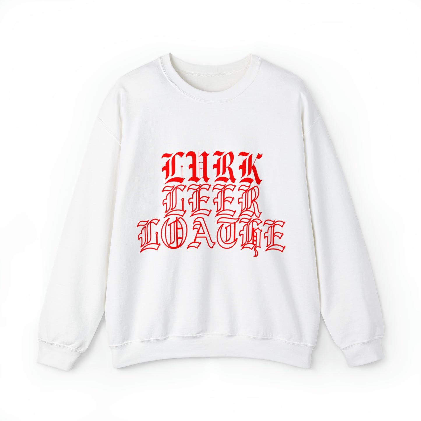 Unisex Lurk, Leer, Loathe Crewneck Sweatshirt