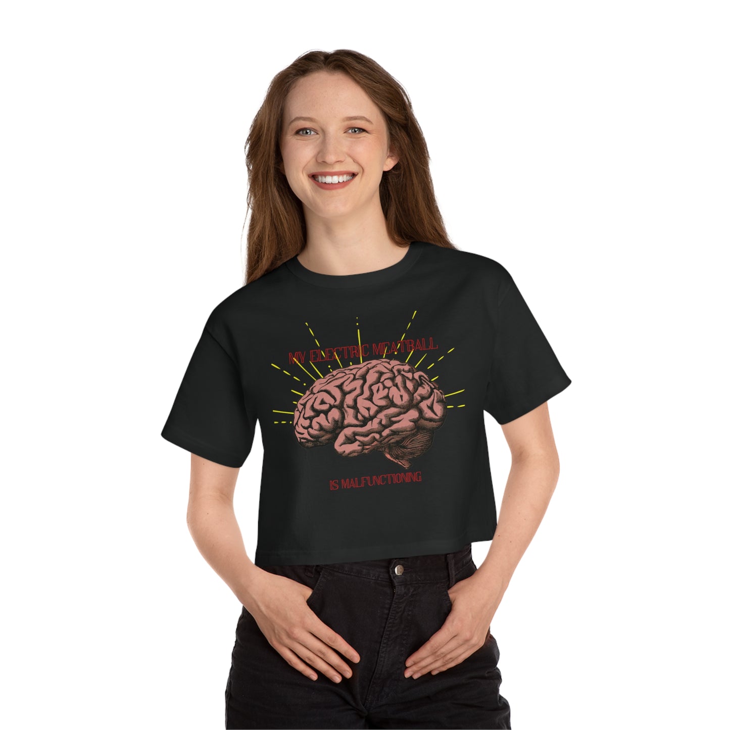 Electric Meatball Cropped T-Shirt