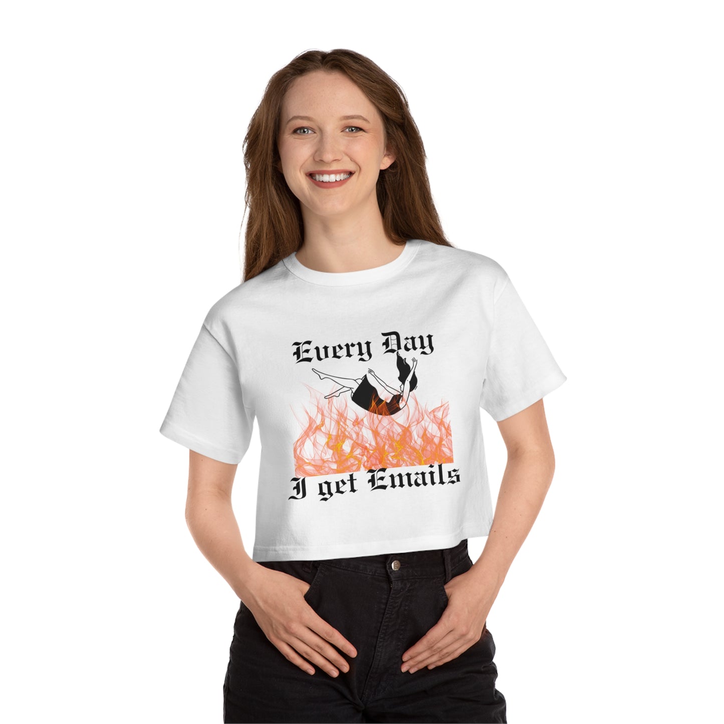 Everyday I Get Emails Cropped T-Shirt