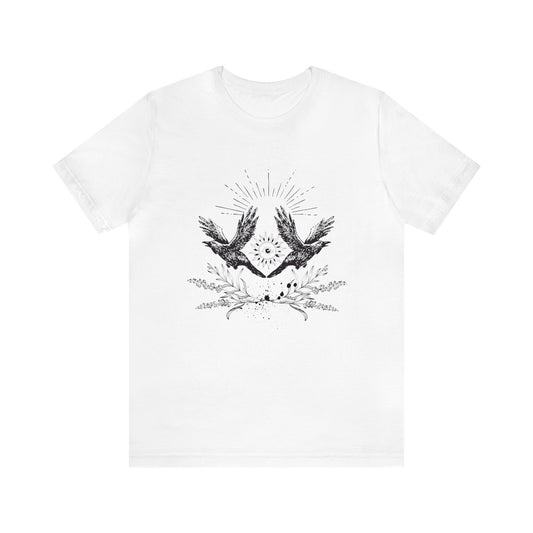 Unisex Jersey Black Bird Short Sleeve Tee