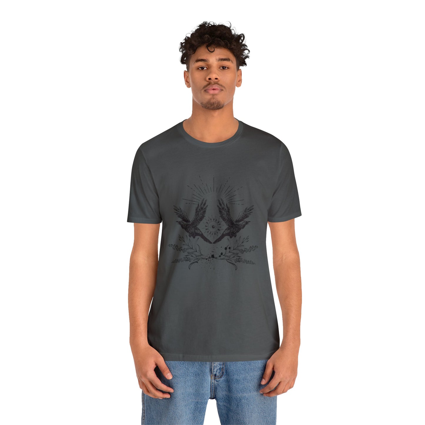 Unisex Jersey Black Bird Short Sleeve Tee