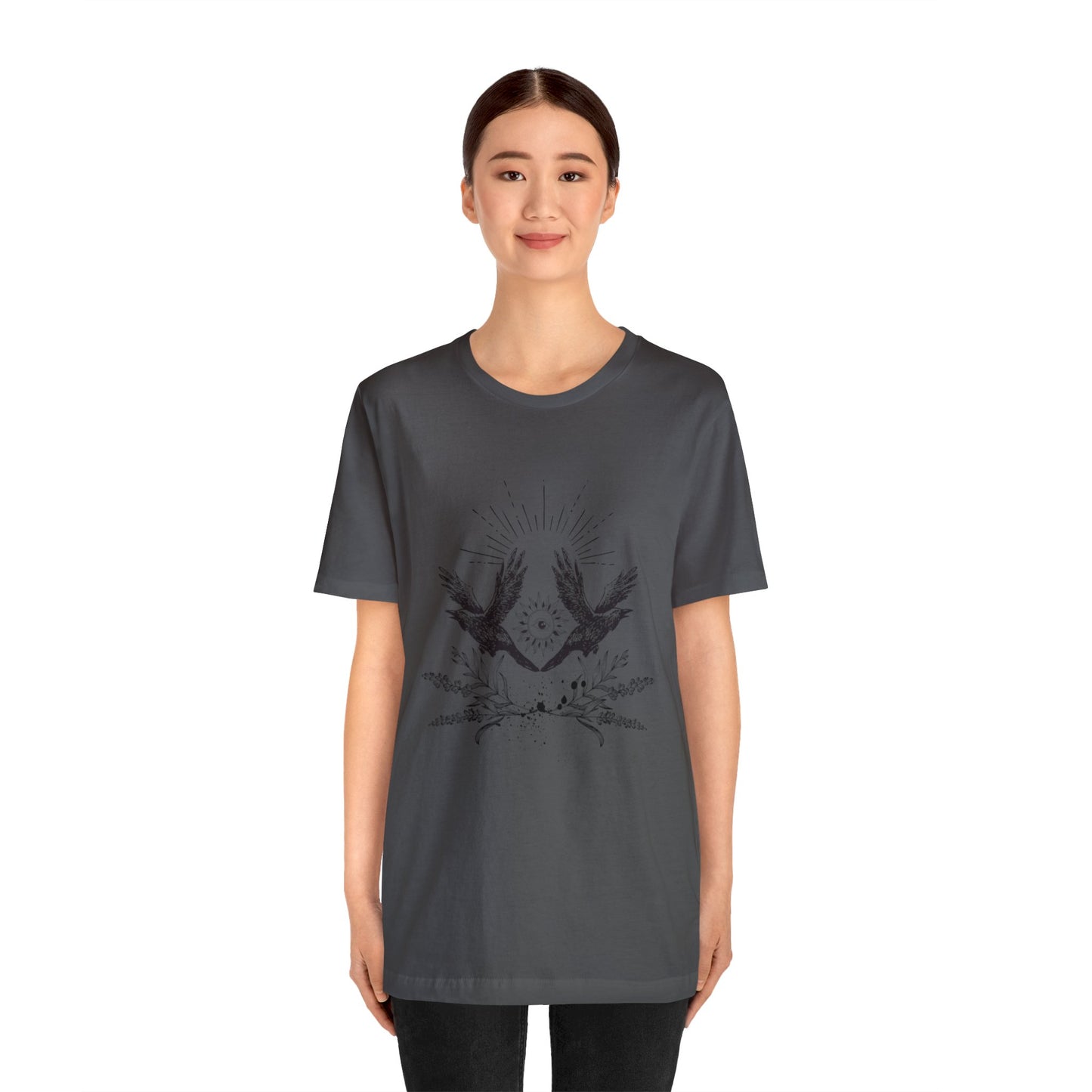 Unisex Jersey Black Bird Short Sleeve Tee